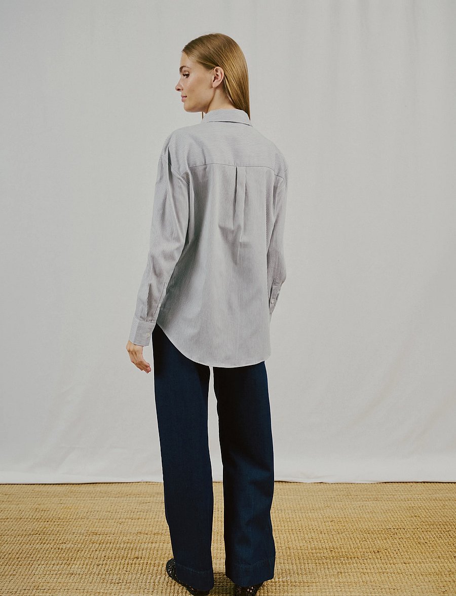 Bruun & Stengade - BS Elsie Regular Fit Shirt - langärmlige hemden - black/white - 3