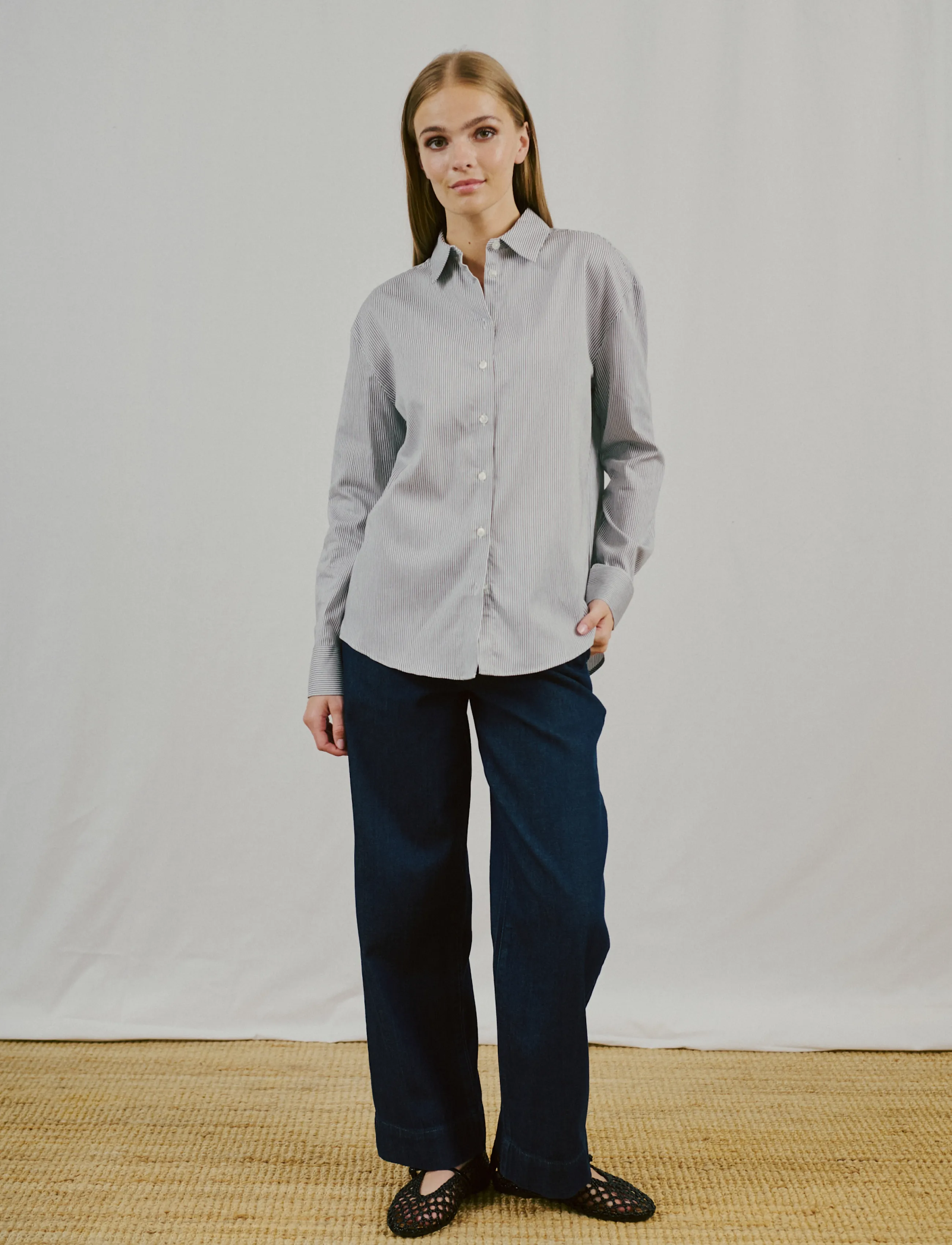 Bruun & Stengade - BS Elsie Regular Fit Shirt - langärmlige hemden - black/white - 4