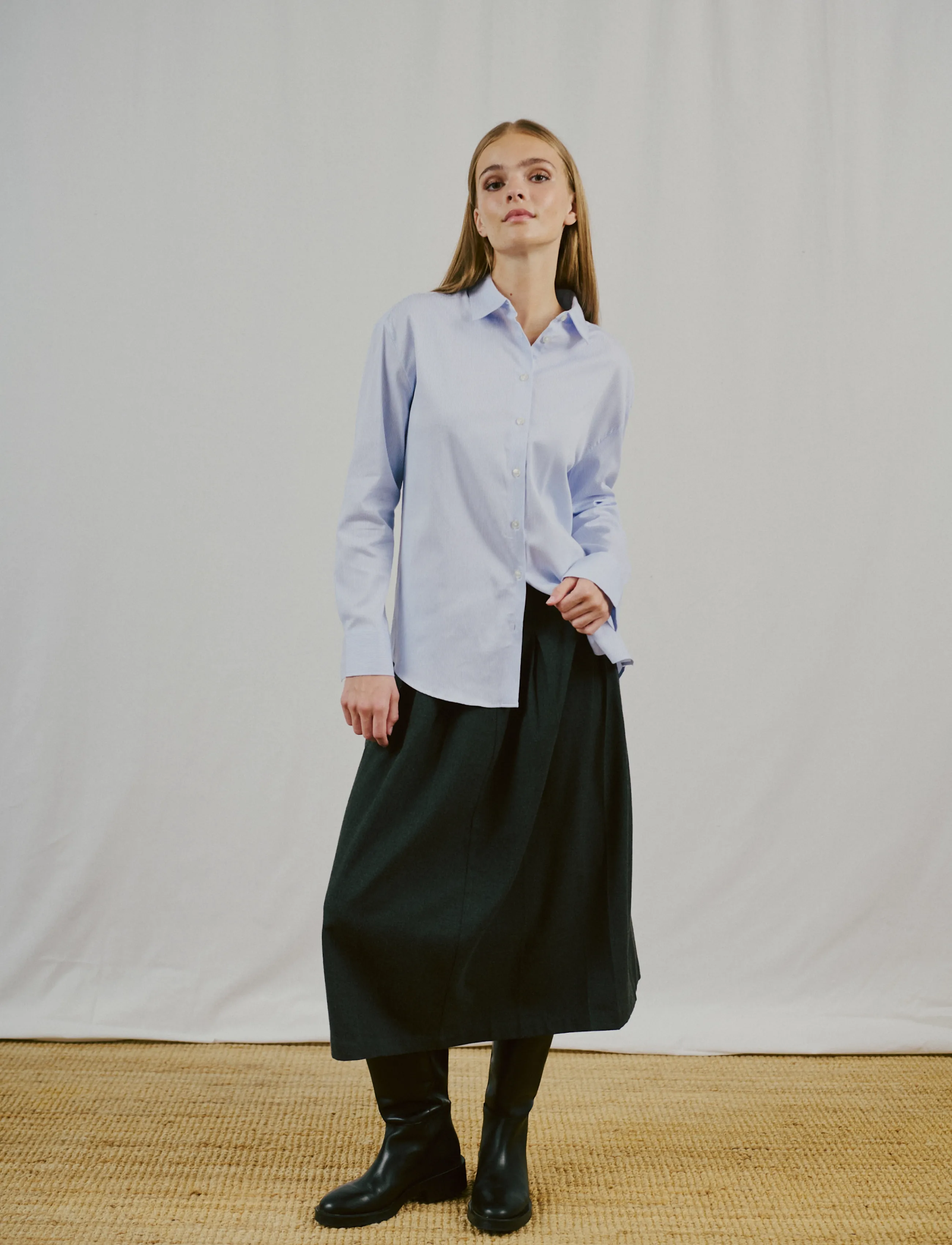 Bruun & Stengade - BS Elsie Regular Fit Shirt - pikkade varrukatega särgid - light blue/white - 3