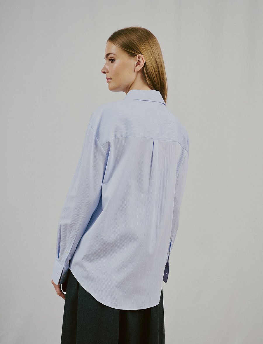 Bruun & Stengade - BS Elsie Regular Fit Shirt - pikkade varrukatega särgid - light blue/white - 4