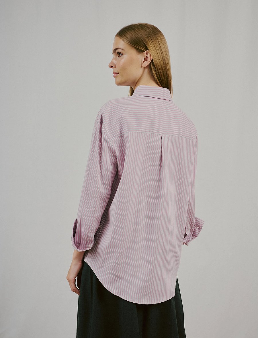 Bruun & Stengade - BS Elsie Regular Fit Shirt - pikkade varrukatega särgid - pink/white - 0