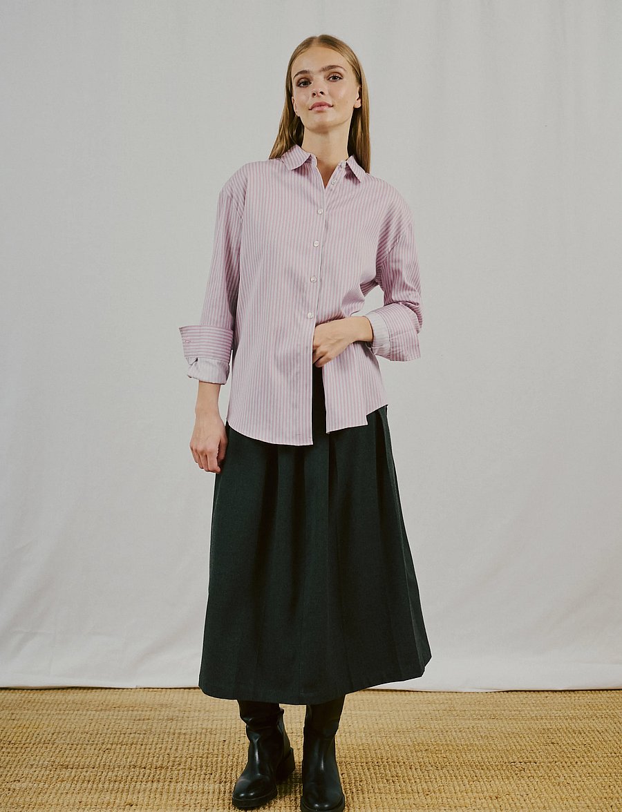 Bruun & Stengade - BS Elsie Regular Fit Shirt - pikkade varrukatega särgid - pink/white - 4