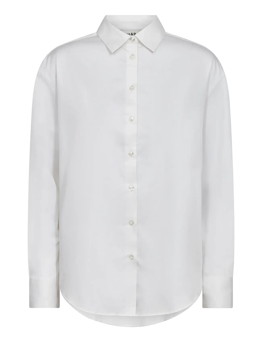 Bruun & Stengade - BS Elsie Regular Fit Shirt - langärmlige hemden - white - 1