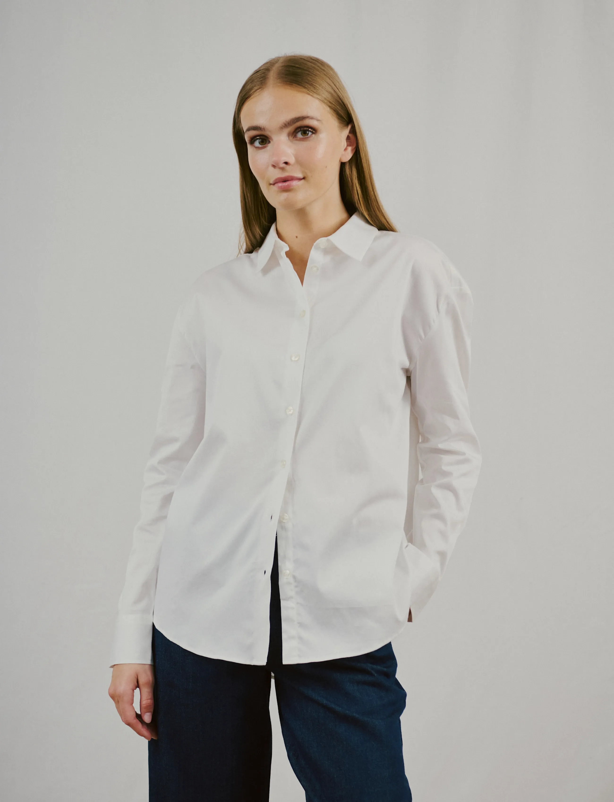 Bruun & Stengade - BS Elsie Regular Fit Shirt - langärmlige hemden - white - 4