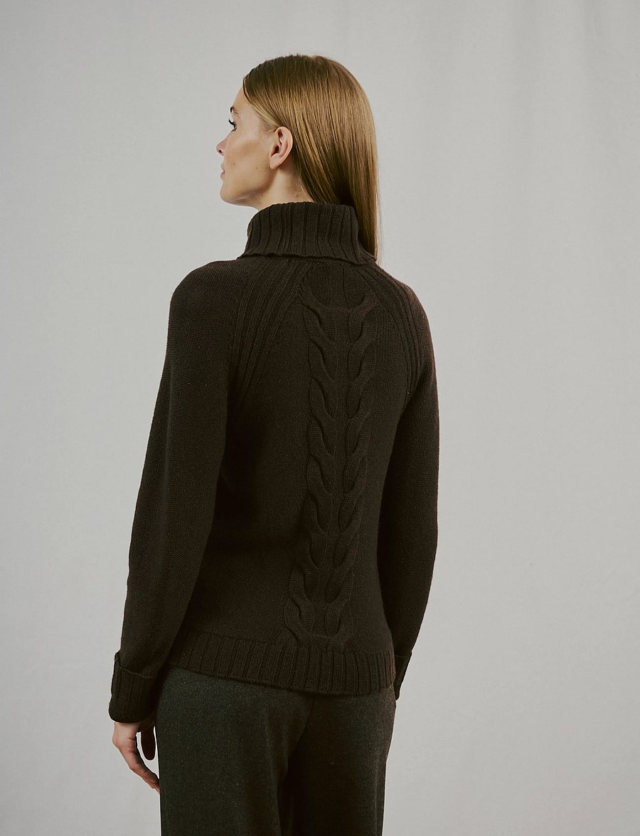 Bruun & Stengade - BS Juliana Regular Fit Knitwear - kõrge kaelusega kudumid - dark brown - 2
