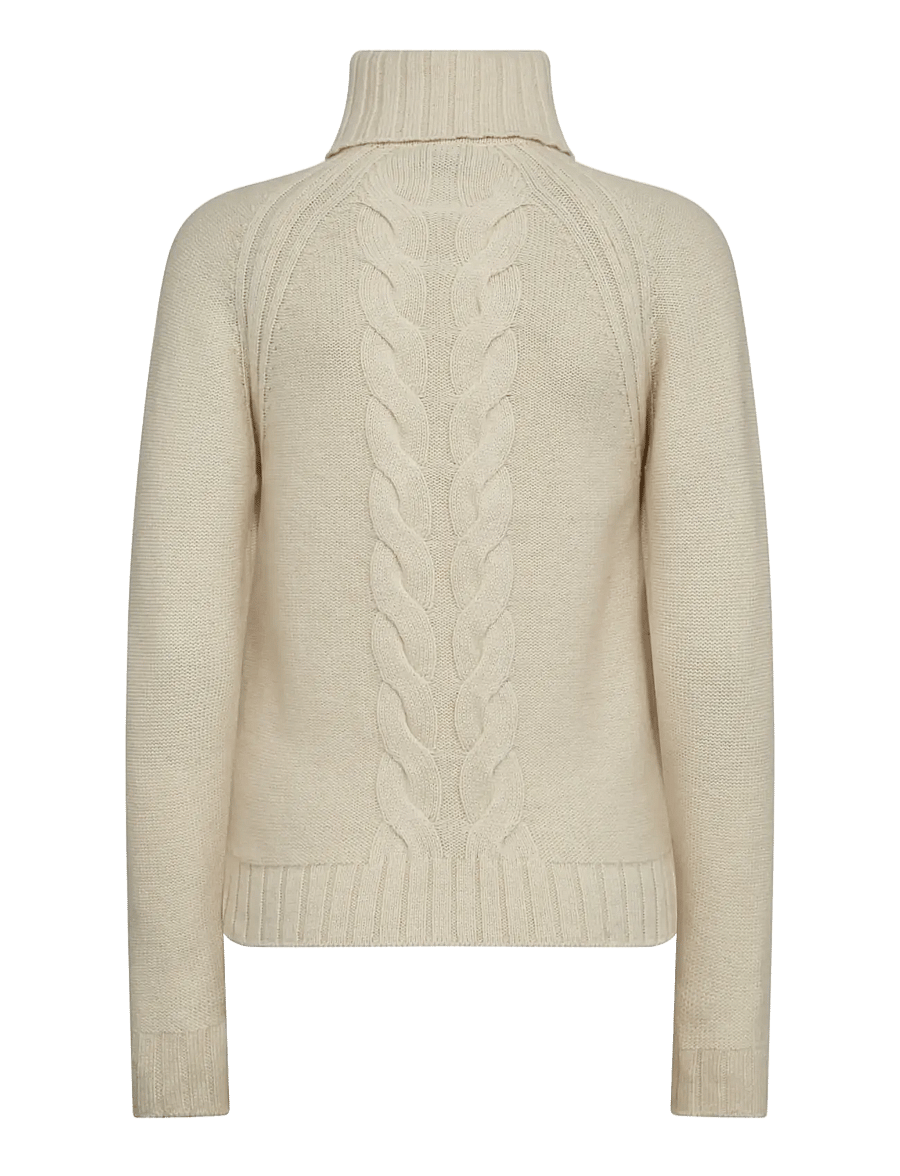Bruun & Stengade - BS Juliana Regular Fit Knitwear - rullekraver - ecru - 2