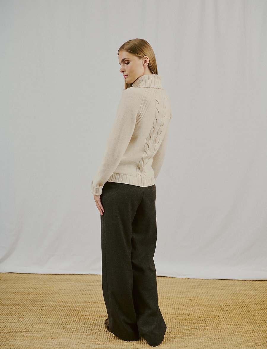 Bruun & Stengade - BS Juliana Regular Fit Knitwear - rullekraver - ecru - 0
