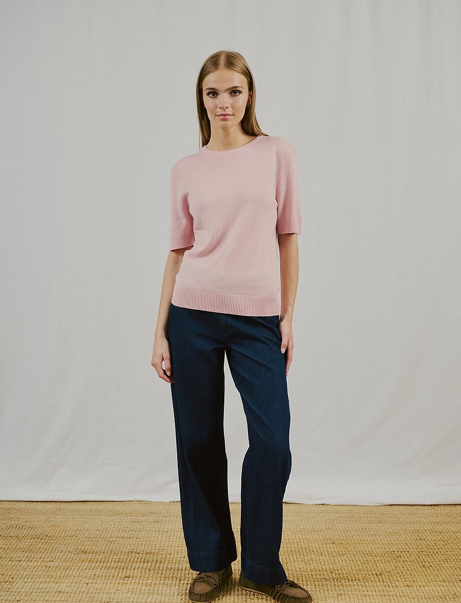 Bruun & Stengade - BS Annelie Regular Fit T-Shirt - pullover - chalk pink - 4