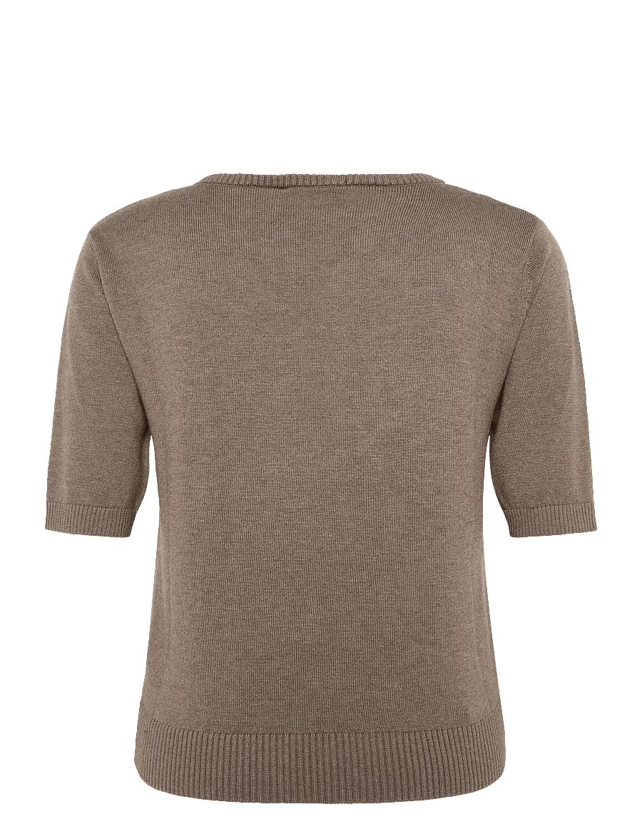 Bruun & Stengade - BS Annelie Regular Fit T-Shirt - stickade tröjor - mole - 2