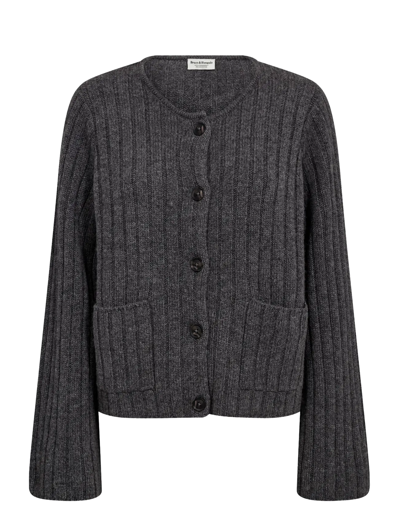 Bruun & Stengade BS Kasimira Regular Fit Knitwear - Koftor - DARK GREY / grey