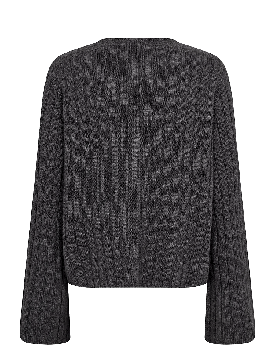 Bruun & Stengade - BS Kasimira Regular Fit Knitwear - koftor - dark grey - 2