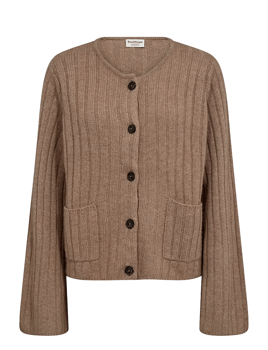 Bruun & Stengade - BS Kasimira Regular Fit Knitwear - cardigans - light brown - 1
