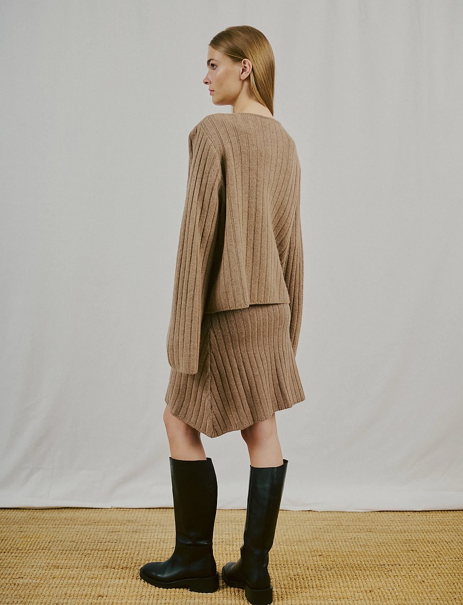 Bruun & Stengade - BS Kasimira Regular Fit Knitwear - cardigans - light brown - 3