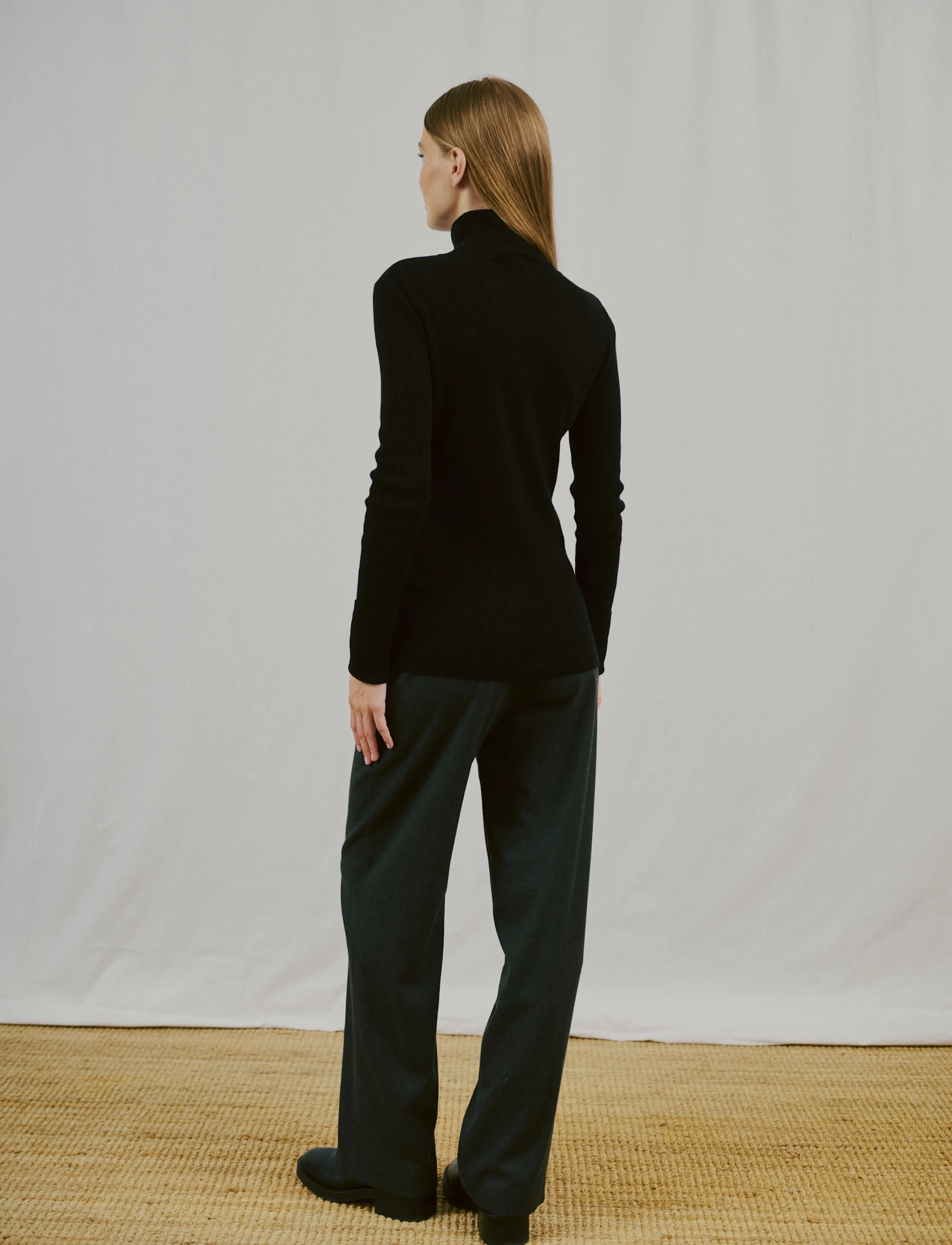 Bruun & Stengade - BS Hege Regular Fit Knitwear - turtlenecks - black - 2