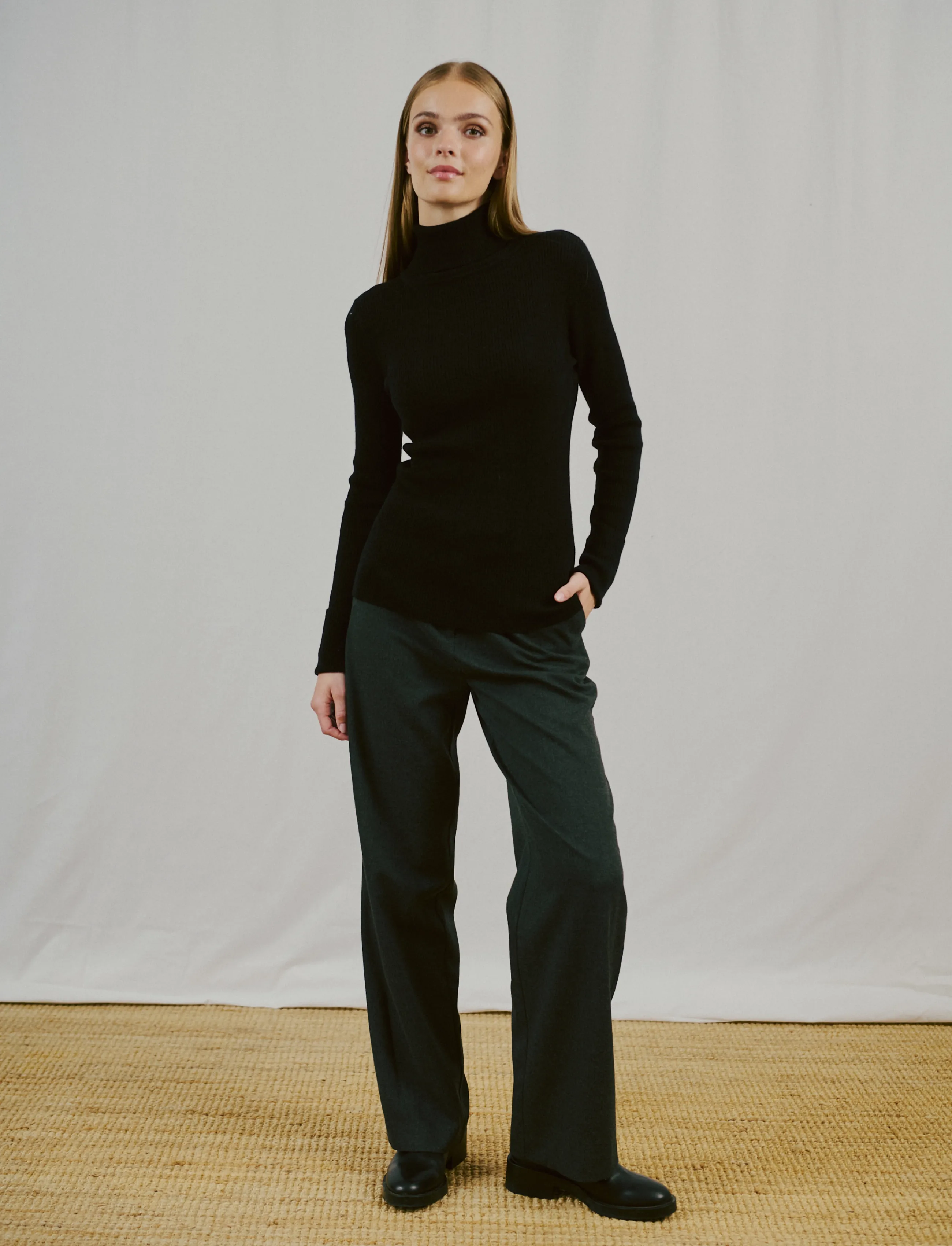 Bruun & Stengade - BS Hege Regular Fit Knitwear - turtlenecks - black - 3