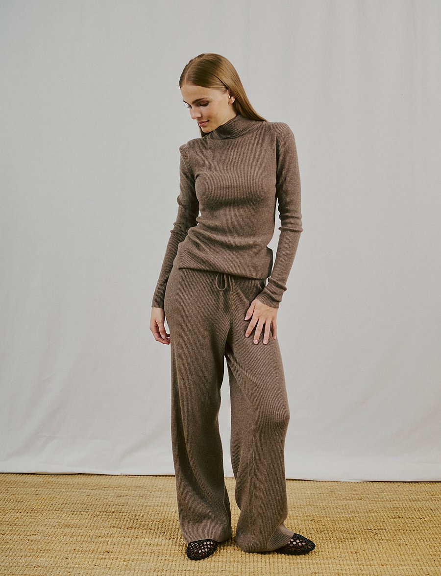 Bruun & Stengade - BS Hege Regular Fit Knitwear - rullekraver - mole - 0