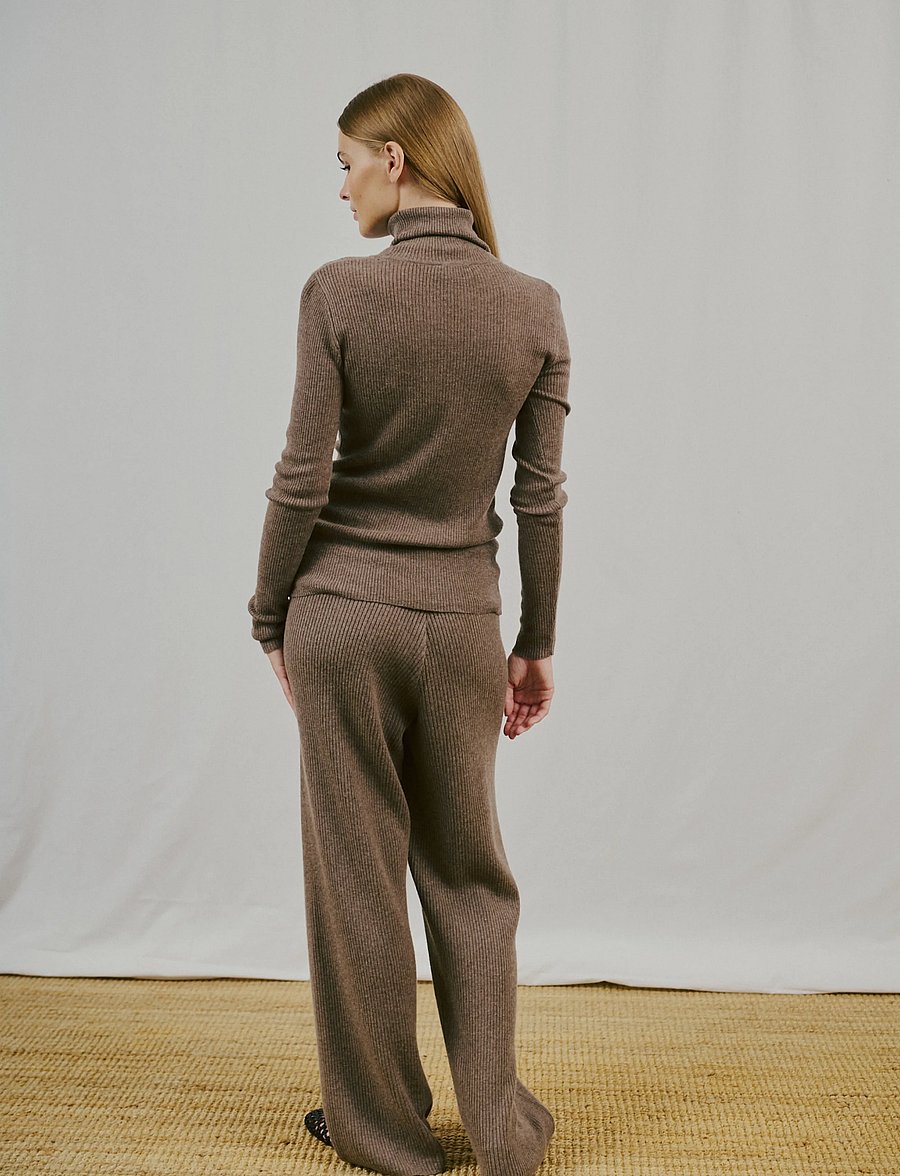 Bruun & Stengade - BS Hege Regular Fit Knitwear - rullekraver - mole - 4