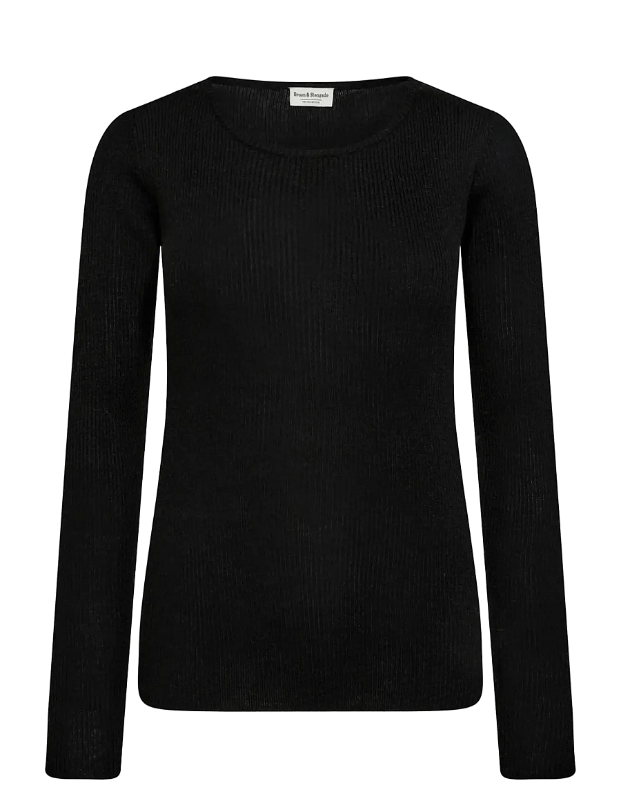 Bruun & Stengade - BS Asdis Regular Fit Knitwear - pullover - black - 1