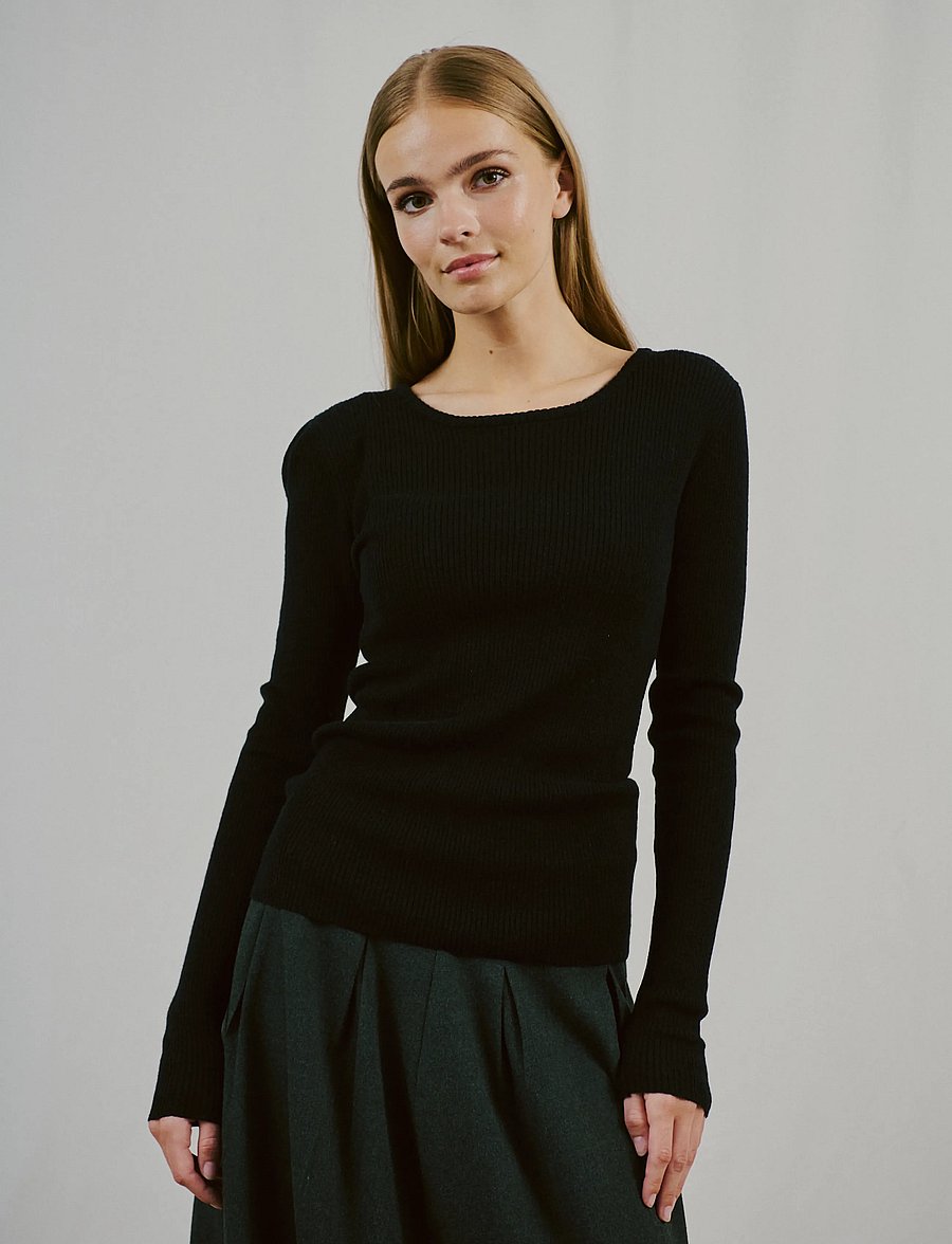Bruun & Stengade - BS Asdis Regular Fit Knitwear - pullover - black - 3