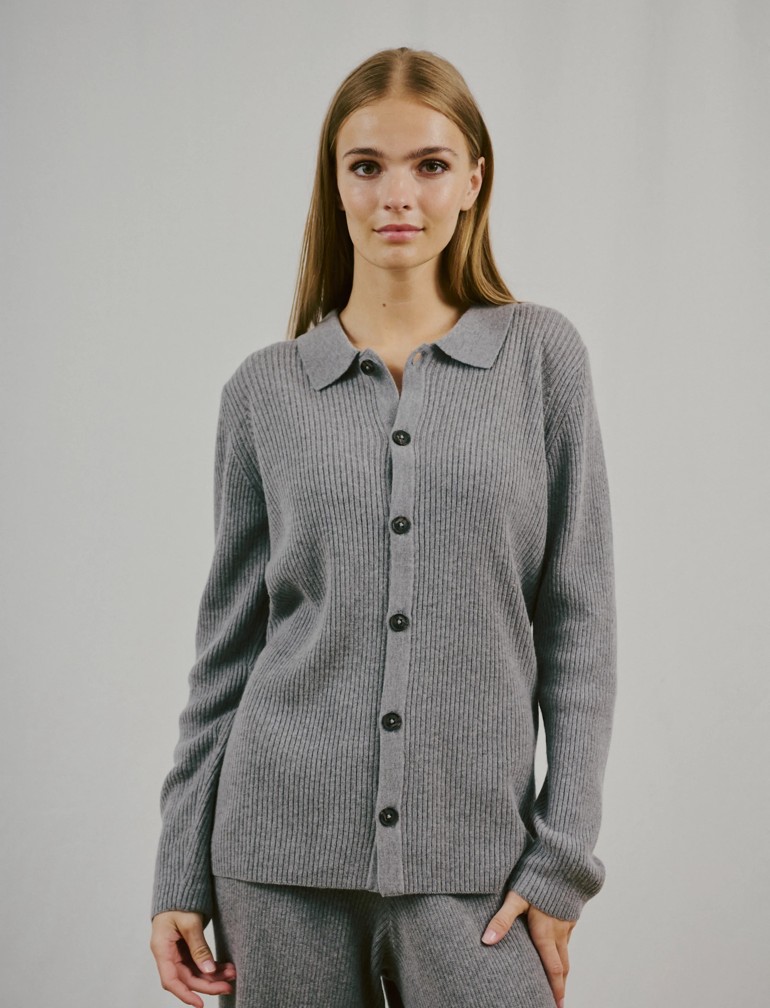 Bruun & Stengade - BS Adelheid Regular Fit Knitwear - cardigans - grey - 4