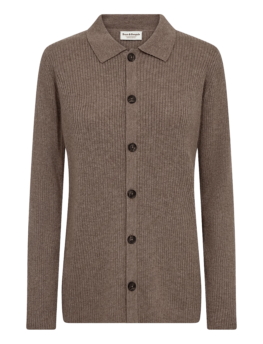 Bruun & Stengade - BS Adelheid Regular Fit Knitwear - cardigans - mole - 1