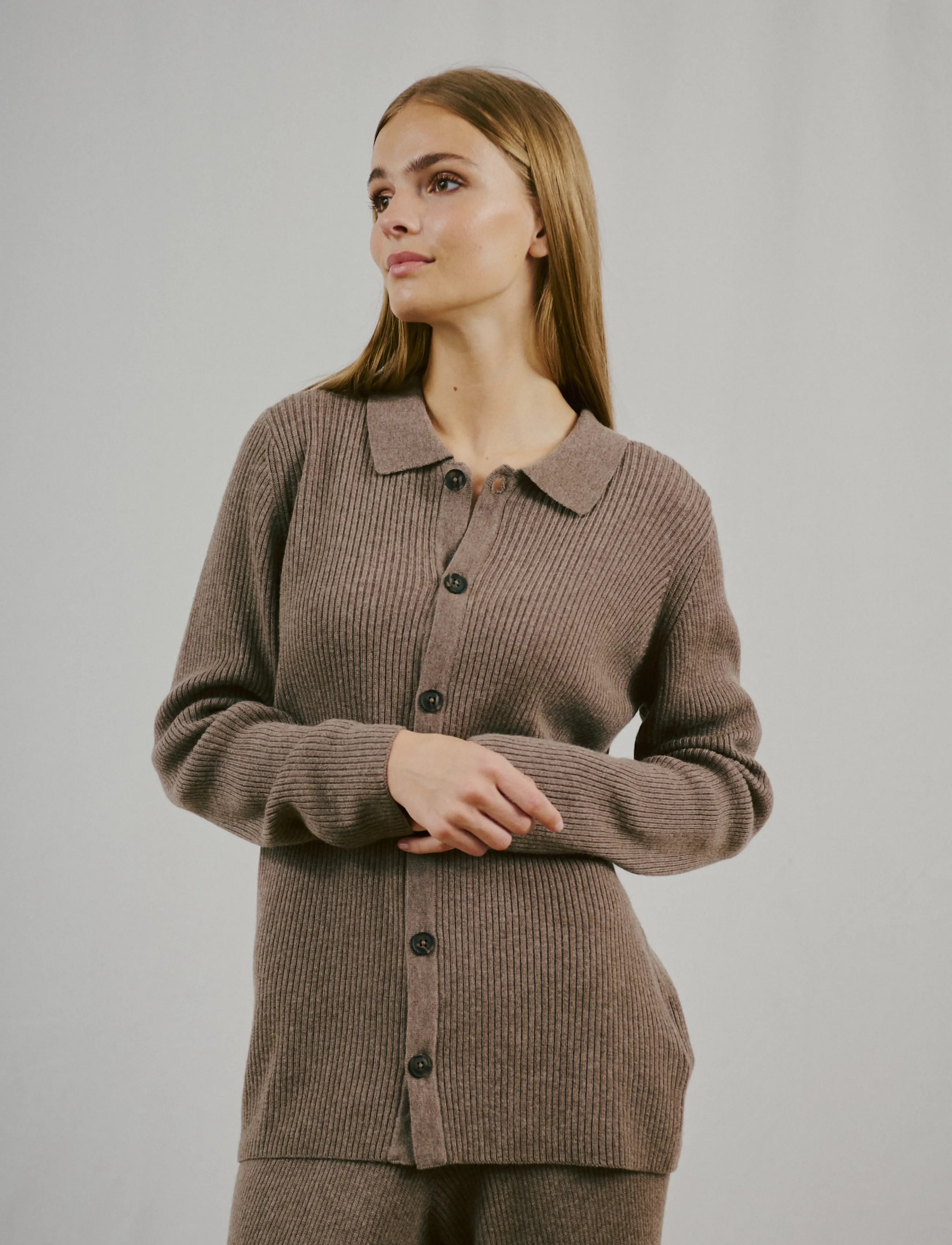 Bruun & Stengade - BS Adelheid Regular Fit Knitwear - cardigans - mole - 3