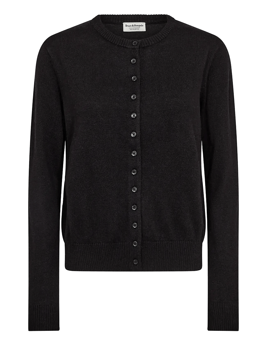 Bruun & Stengade - BS Edel Regular Fit Knitwear - cardigans - black - 1