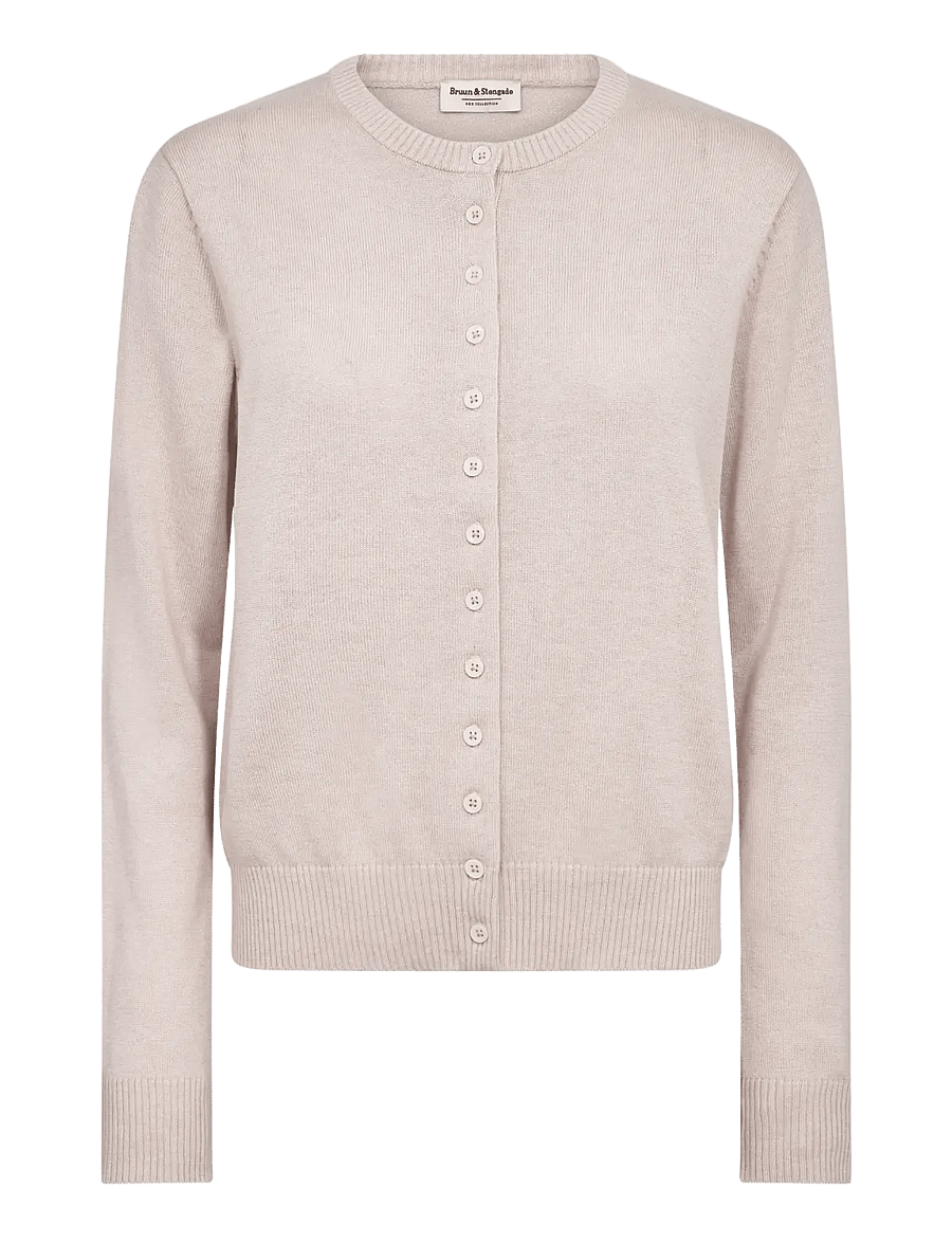 Bruun & Stengade - BS Edel Regular Fit Knitwear - kardiganid - chalk pink - 1