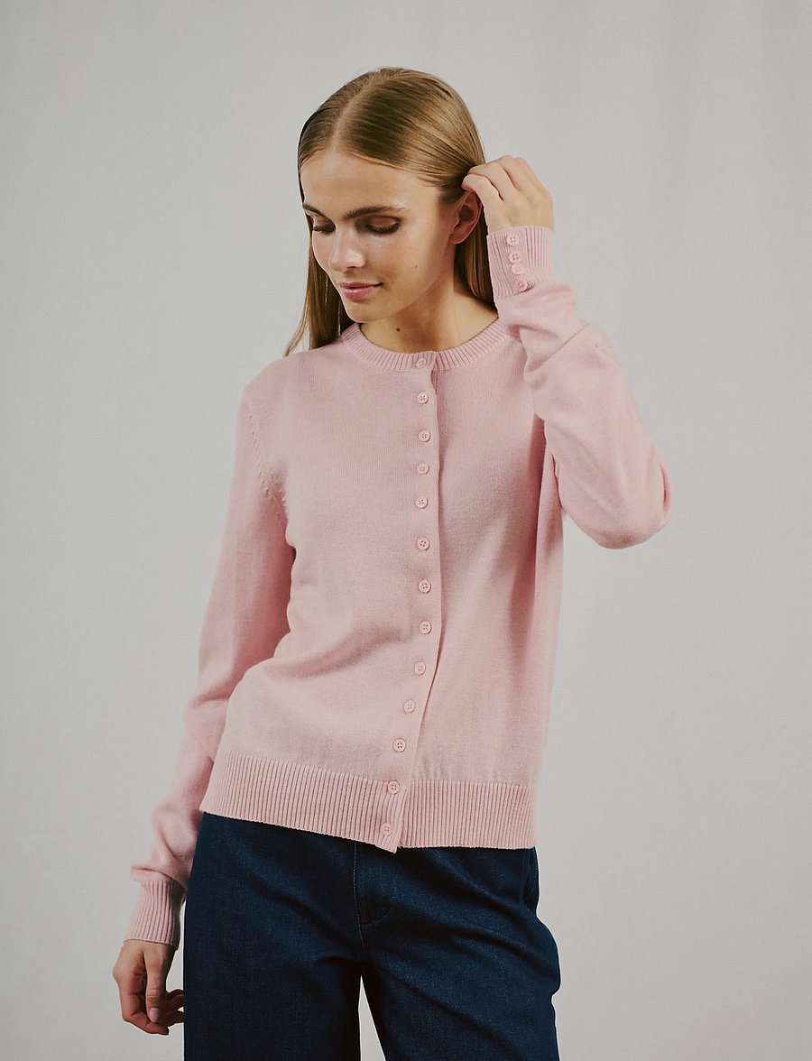 Bruun & Stengade - BS Edel Regular Fit Knitwear - kardiganid - chalk pink - 0