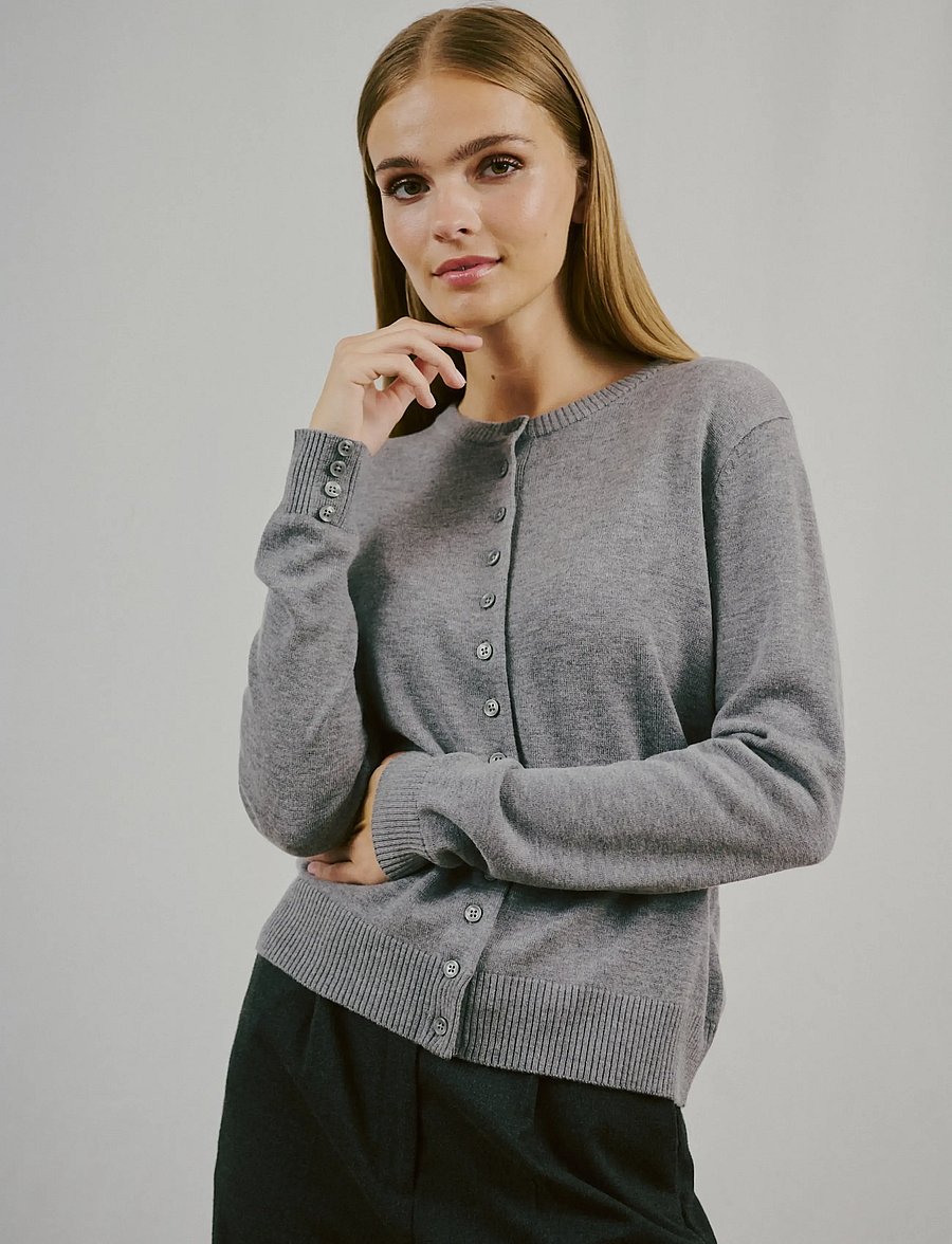 Bruun & Stengade - BS Edel Regular Fit Knitwear - cardigans - grey - 3
