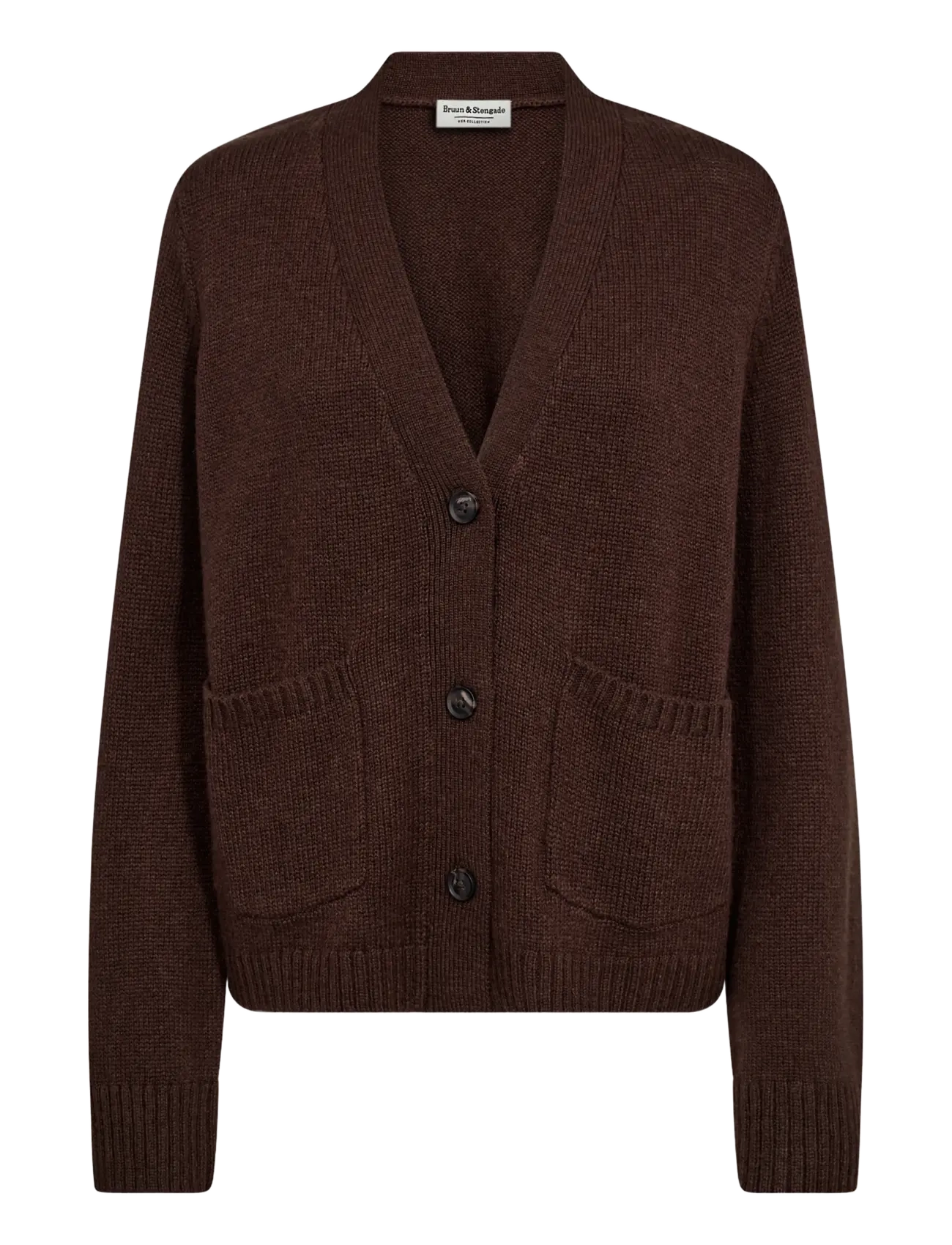 Bruun & Stengade BS Gretel Regular Fit Knitwear - Kardiganid - DARK BROWN / brown