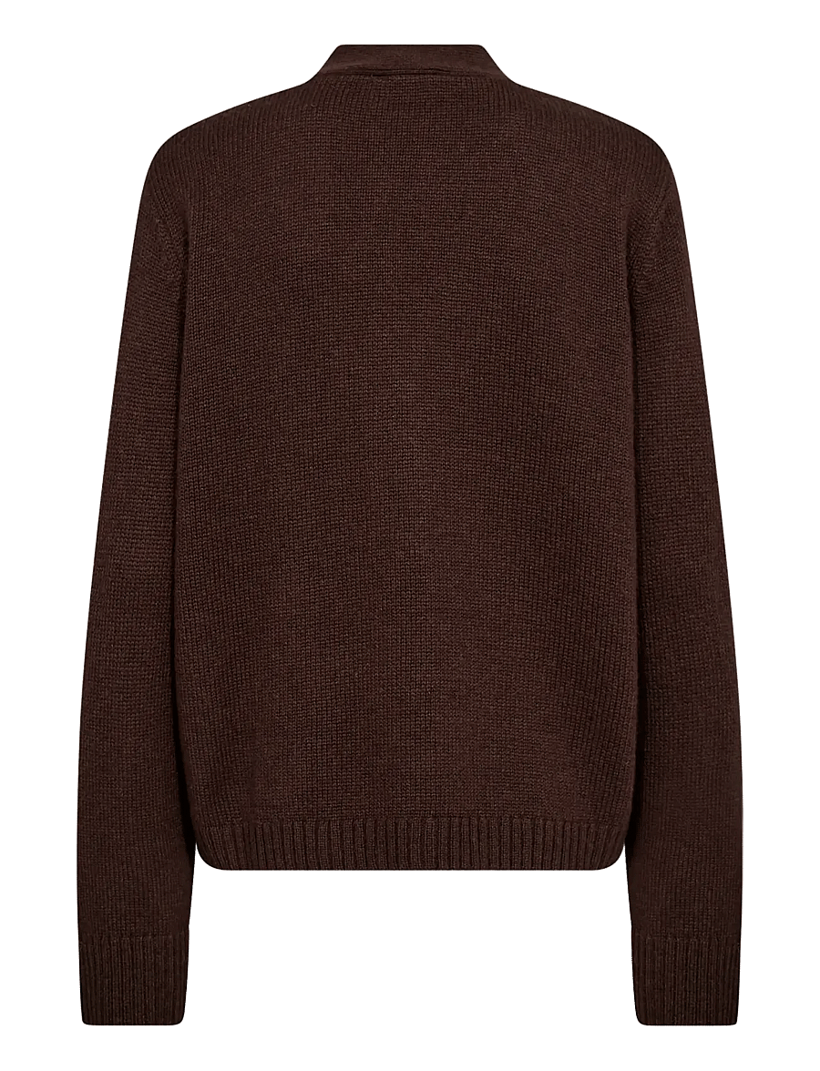 Bruun & Stengade - BS Gretel Regular Fit Knitwear - koftor - dark brown - 2
