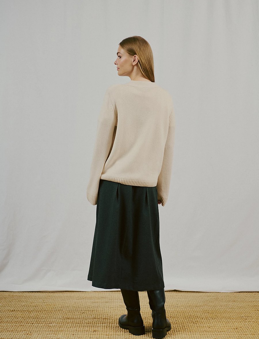 Bruun & Stengade - BS Gretel Regular Fit Knitwear - strickjacken - ecru - 3