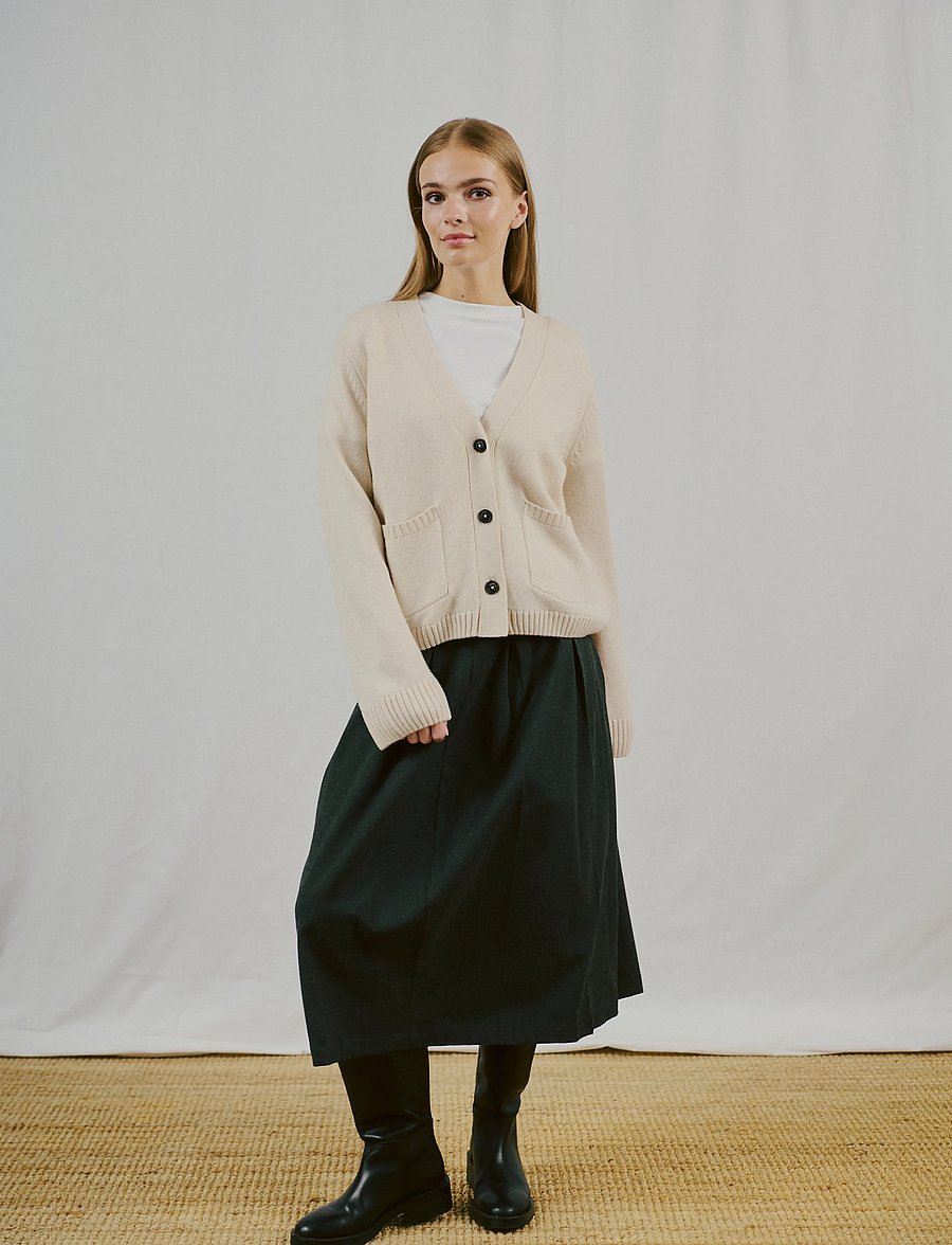 Bruun & Stengade - BS Gretel Regular Fit Knitwear - strickjacken - ecru - 4