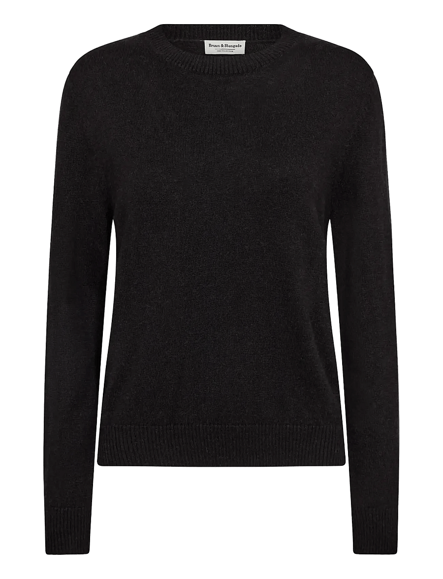 Bruun & Stengade - BS Brunhild Regular Fit Knitwear - striktrøjer - black - 1