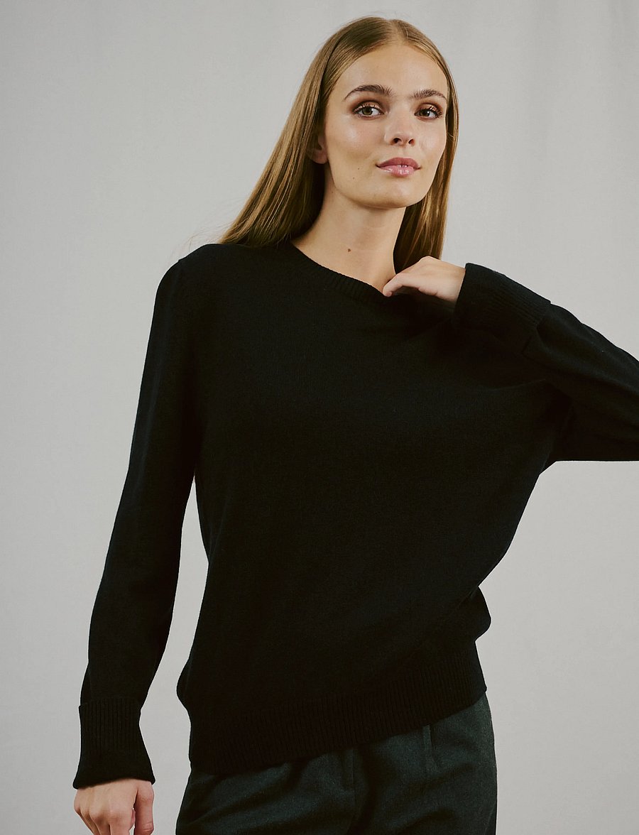 Bruun & Stengade - BS Brunhild Regular Fit Knitwear - striktrøjer - black - 3