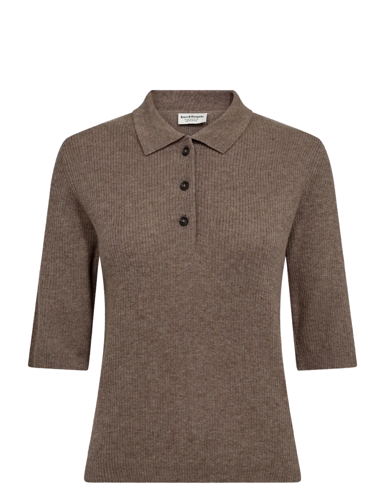 Bruun & Stengade - BS Agna Regular Fit Knitwear - polosärgid - mole - 1