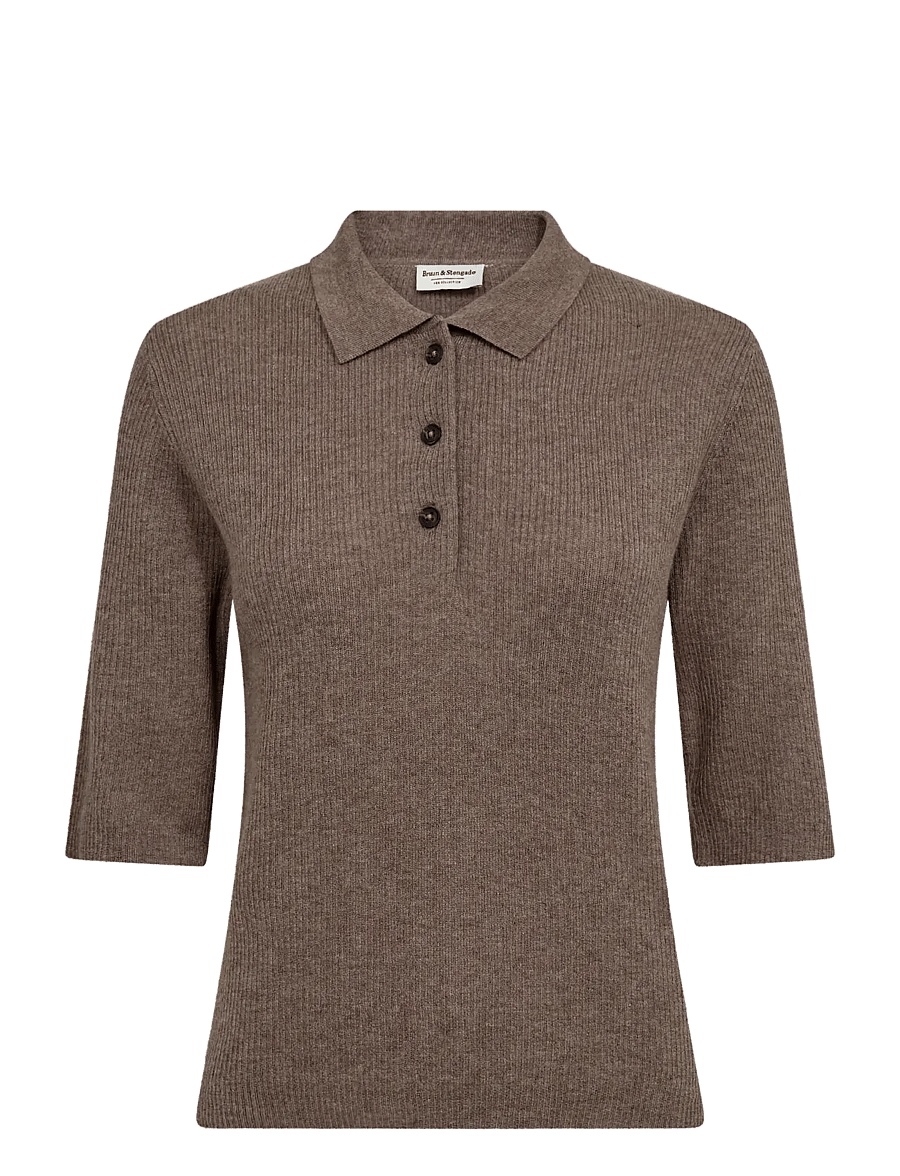 Bruun & Stengade - BS Agna Regular Fit Knitwear - polosärgid - mole - 1