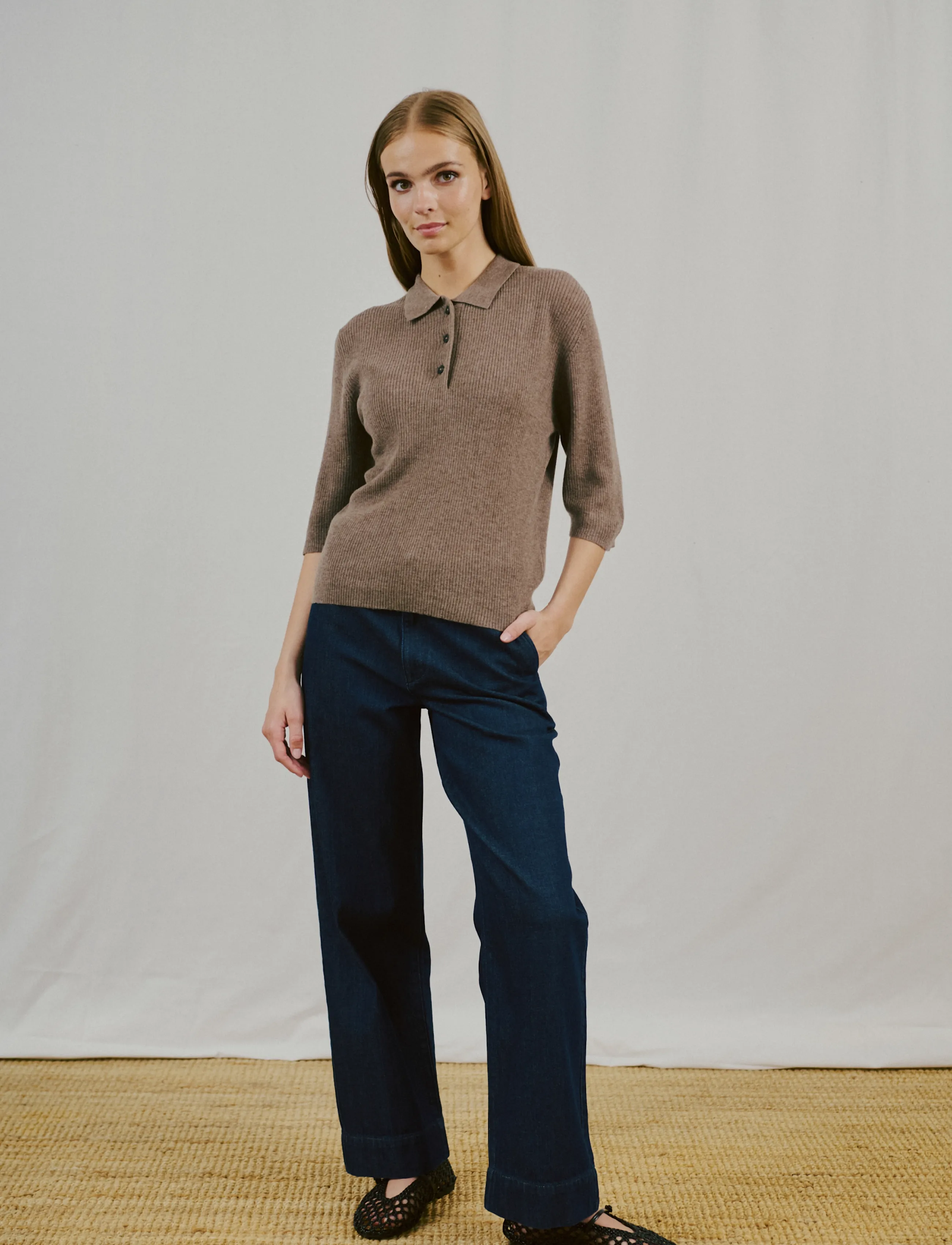 Bruun & Stengade - BS Agna Regular Fit Knitwear - polosärgid - mole - 4