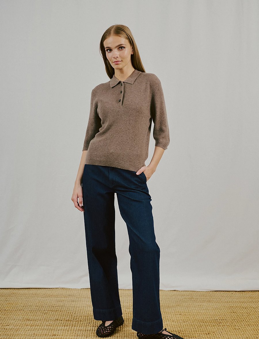 Bruun & Stengade - BS Agna Regular Fit Knitwear - polosärgid - mole - 4