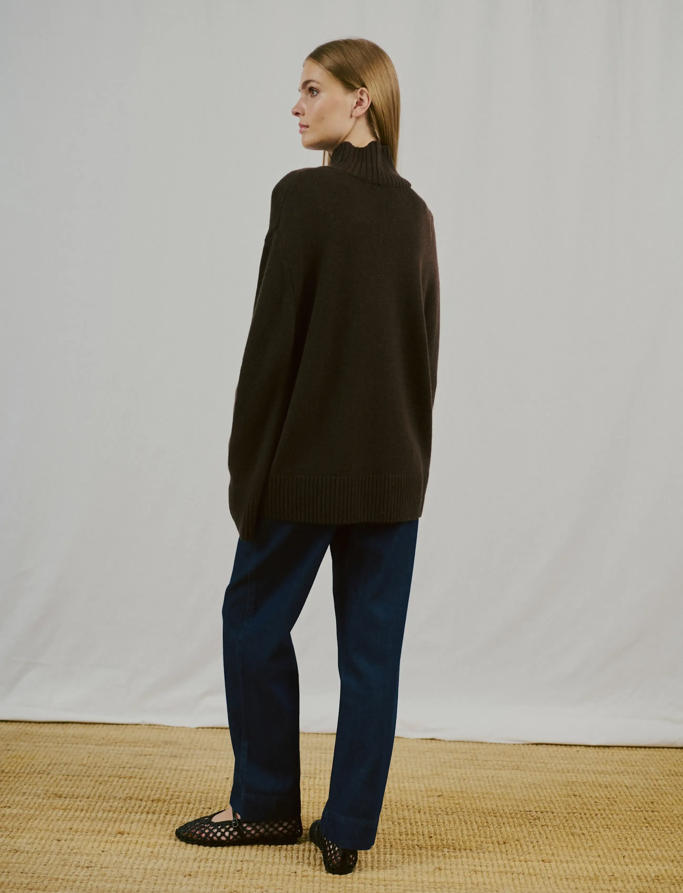 Bruun & Stengade - BS Emmeline Regular Fit Knitwear - rullekraver - dark brown - 4