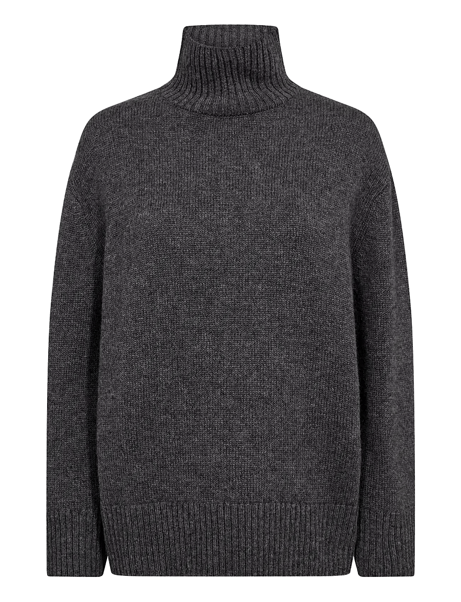 Bruun & Stengade - BS Emmeline Regular Fit Knitwear - turtlenecks - dark grey - 1