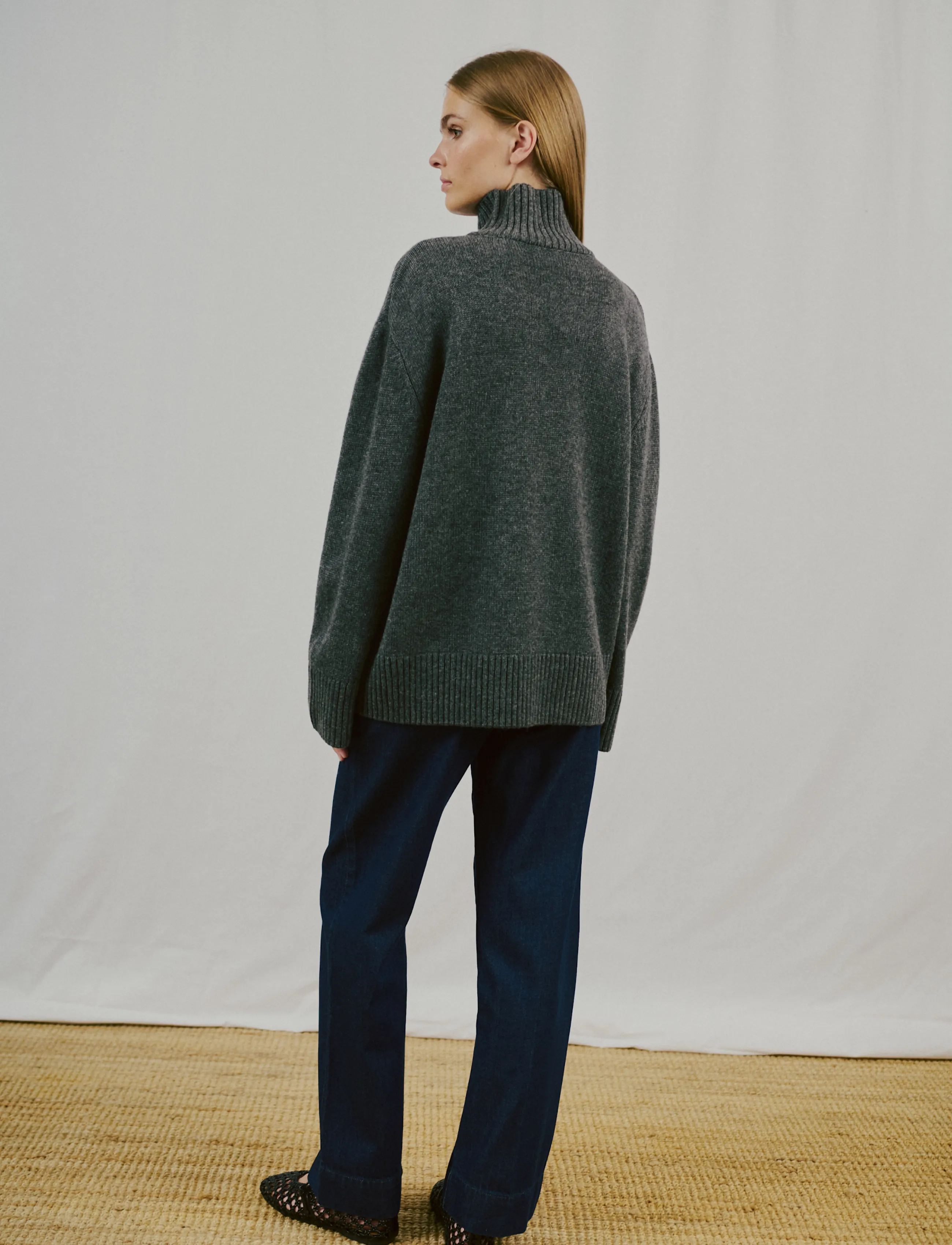 Bruun & Stengade - BS Emmeline Regular Fit Knitwear - turtlenecks - dark grey - 3