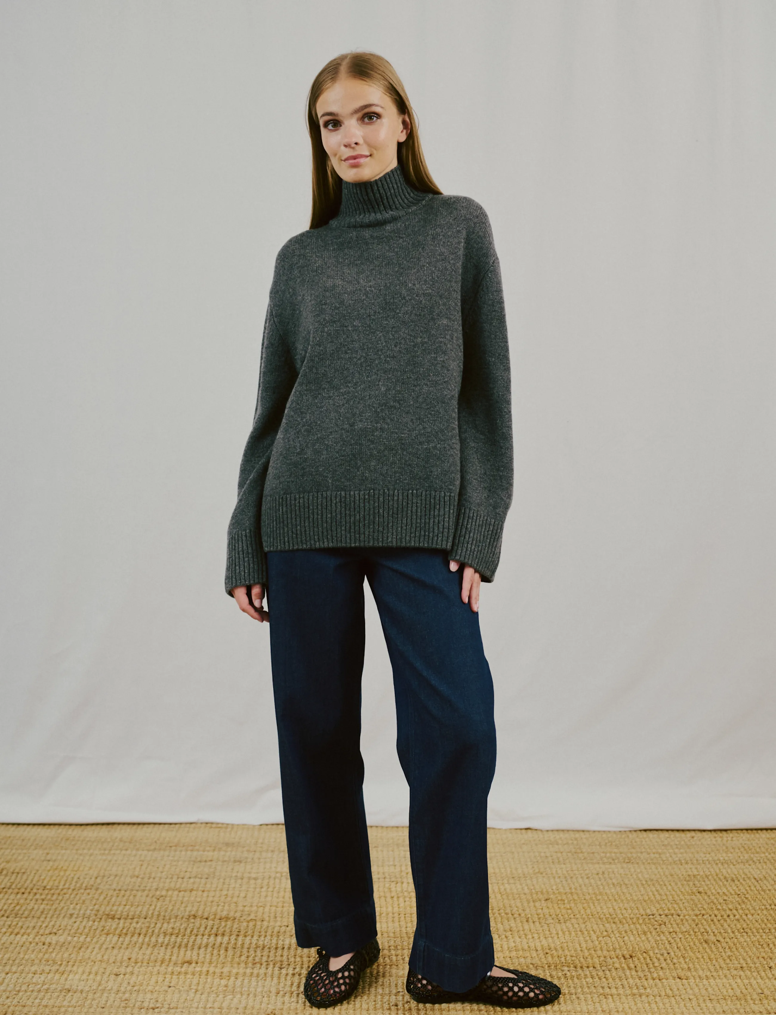 Bruun & Stengade - BS Emmeline Regular Fit Knitwear - turtlenecks - dark grey - 4
