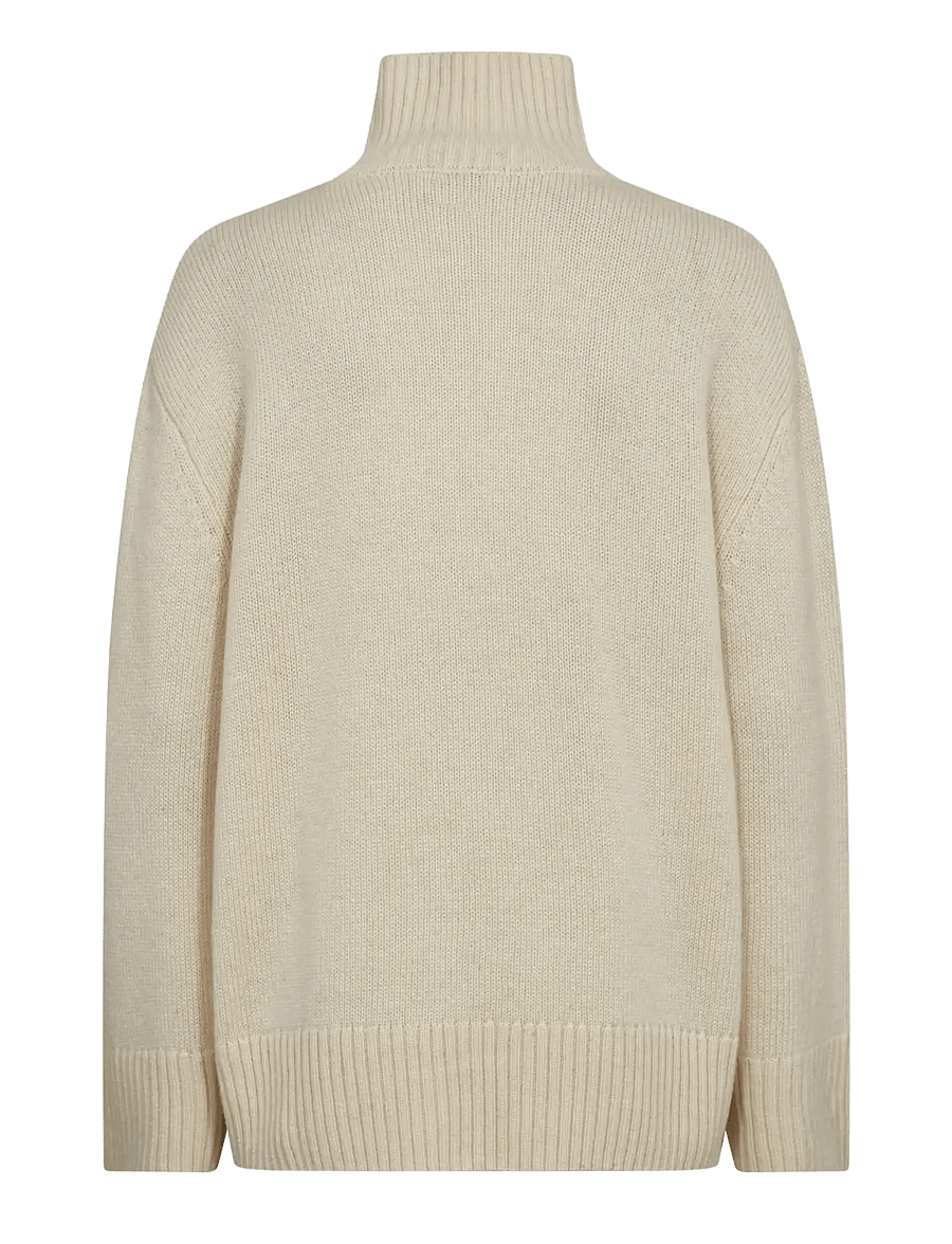 Bruun & Stengade - BS Emmeline Regular Fit Knitwear - rullekraver - ecru - 2