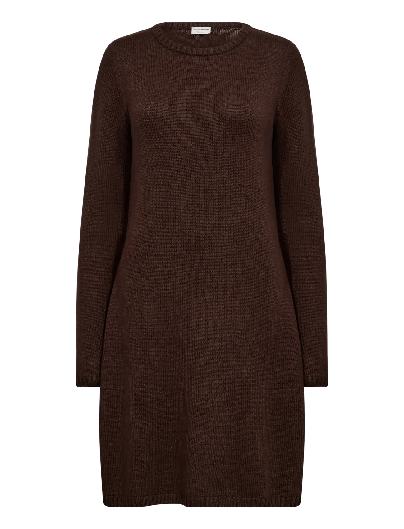 Bruun & Stengade - BS Iselin Regular Fit Dress - strickkleider - dark brown - 1
