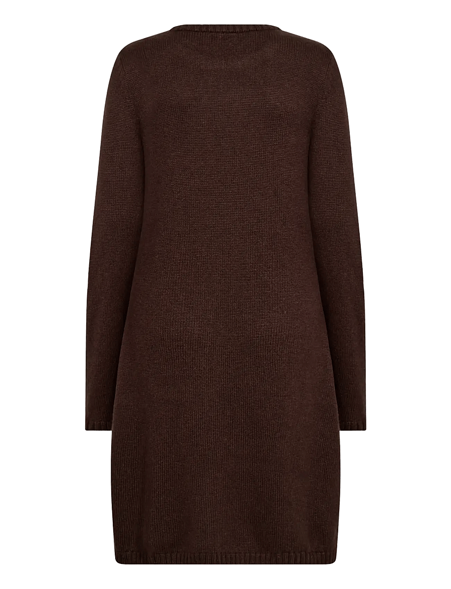 Bruun & Stengade - BS Iselin Regular Fit Dress - strickkleider - dark brown - 2