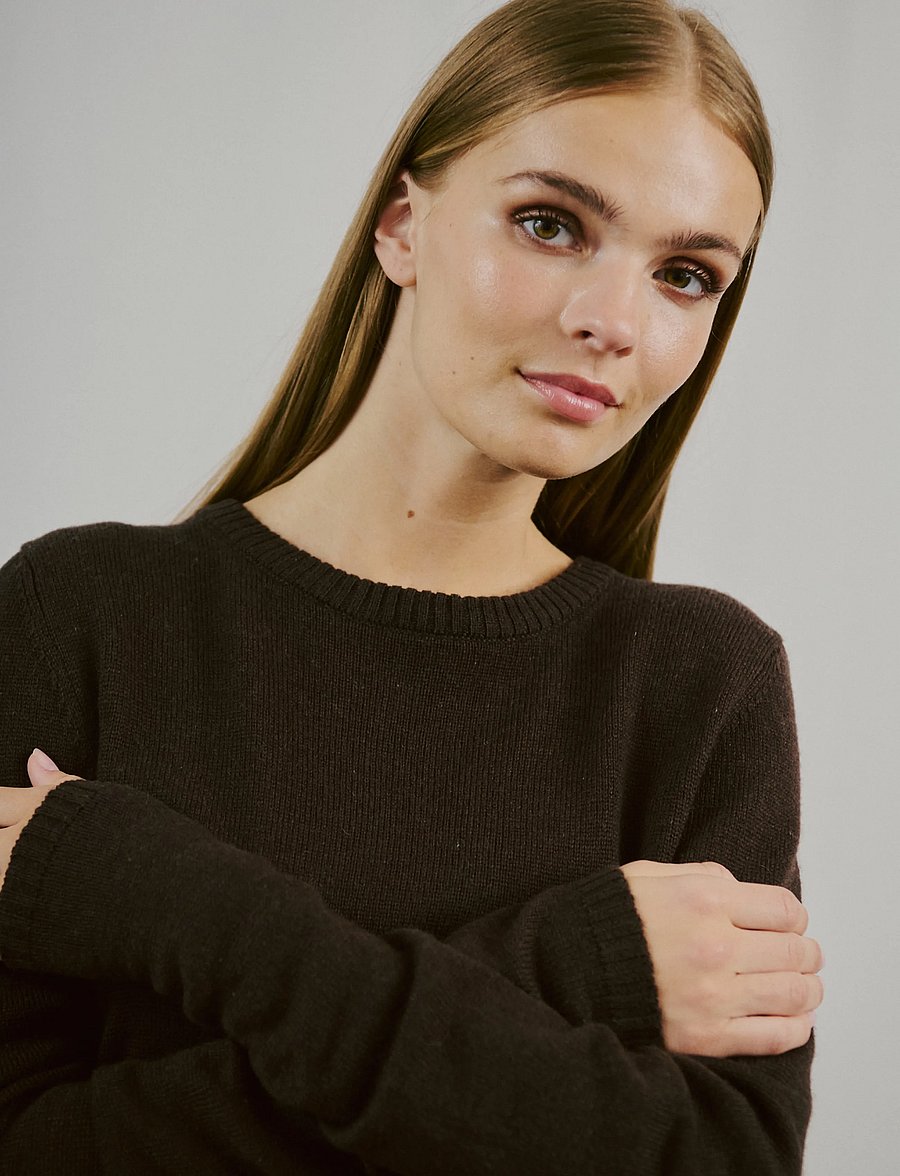 Bruun & Stengade - BS Iselin Regular Fit Dress - strickkleider - dark brown - 0