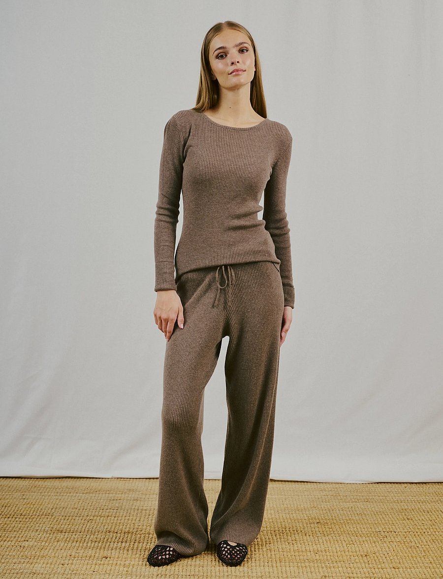 Bruun & Stengade - BS Agathe Regular Fit Pants - alltags-style - mole - 0