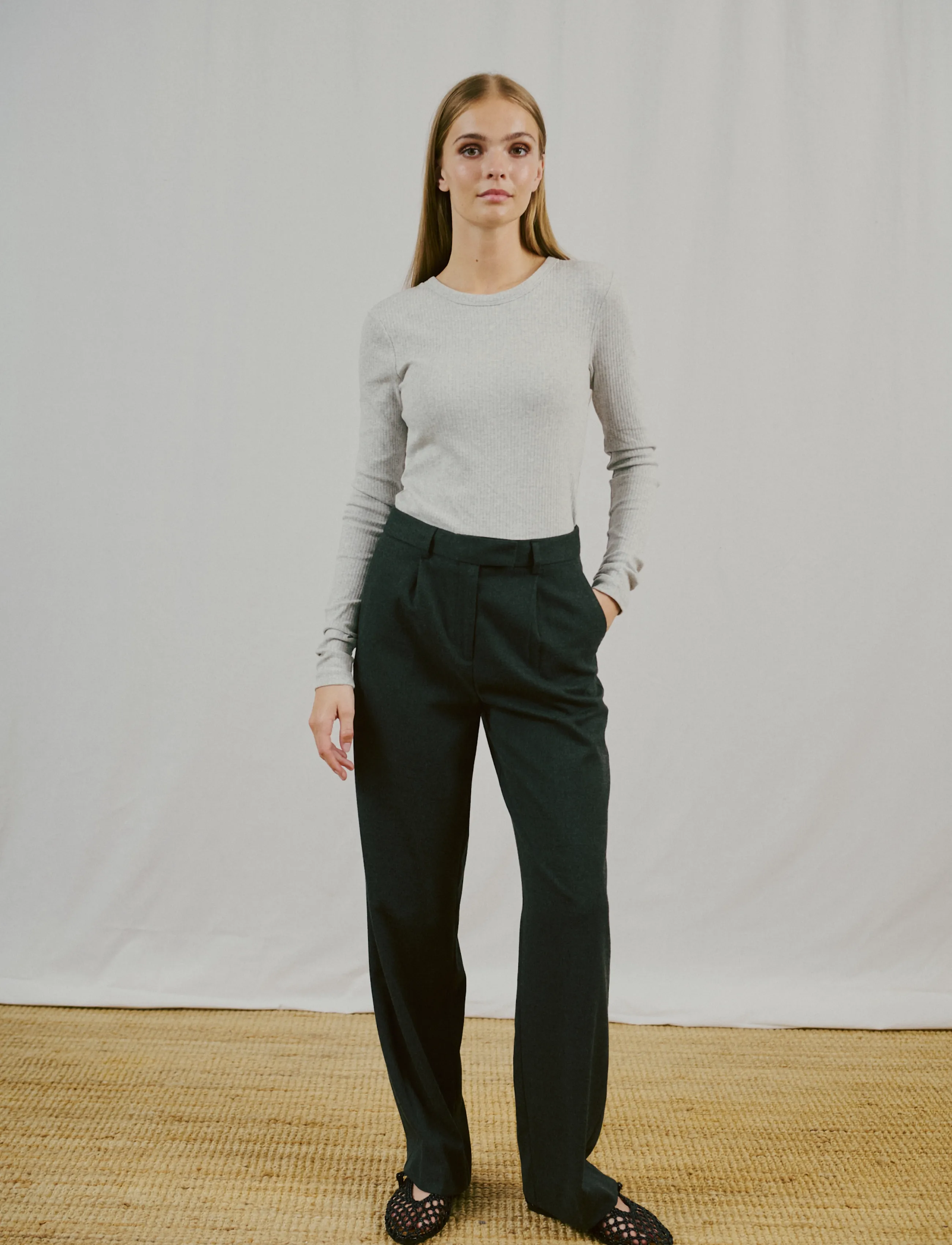 Bruun & Stengade BS Elfrida Regular Fit Suit Pants - Byxor - DARK GREY / grey